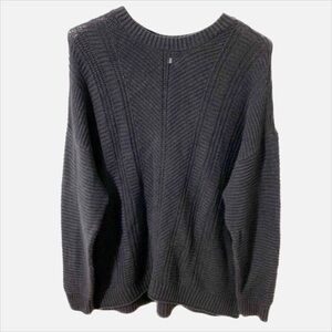 Sonoma Cotton Blend Tunic Length Varying Knits Rounded Neck Sweater Black 🖤 XXL